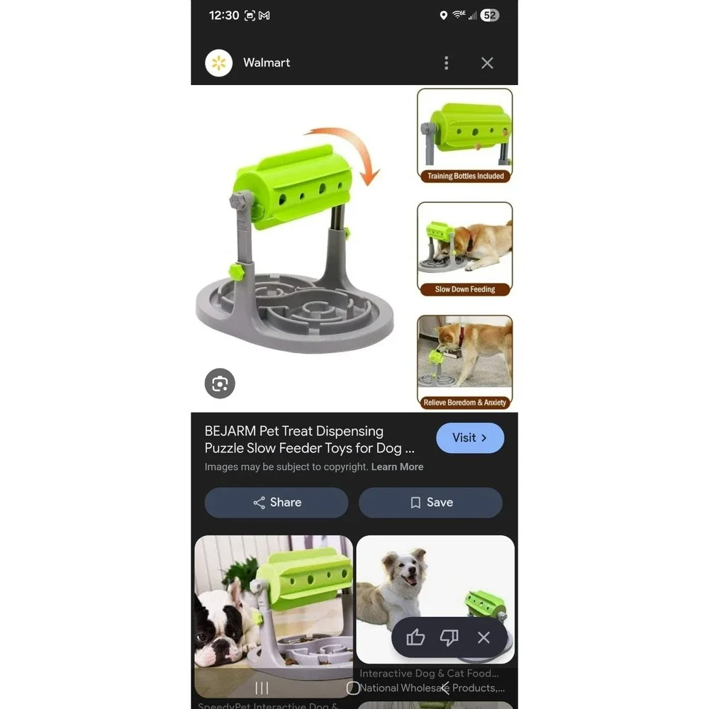 SpeedyPet Interactive Pets IQ Toy Slow Feeder Dog Training Food Feeder NEW SS